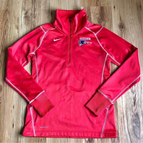 Nike Other - NIKE THERMA FIT Pullover Sweatshirt 1/4 Zip Long Sleeve Shirt Small Red Men’s